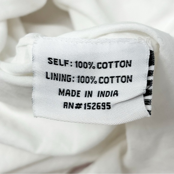 Q & A Women’s White Multi Embroidered Off The Shoulder Ruffle Dress Tie Neck M - Picture 8 of 8